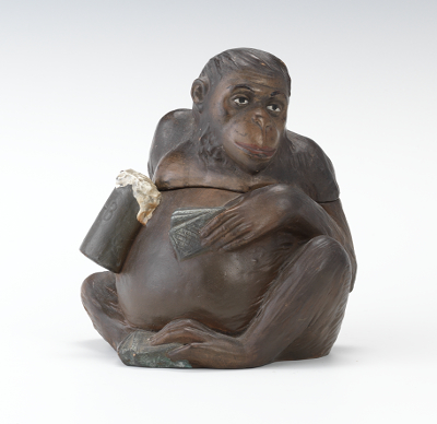 A Figural Naughty Monkey Tobacco