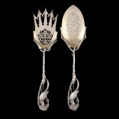 A FIGURAL PHEASANT HANDLED STE