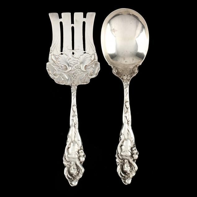 A FIGURAL STERLING SILVER ASPARAGUS