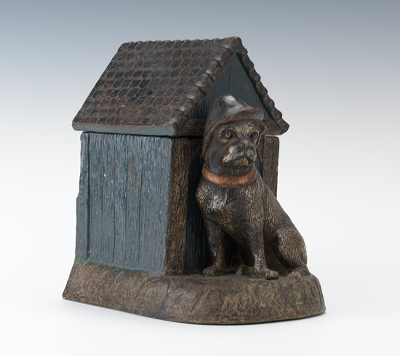 A Figural Tobacco Humidor Dog and