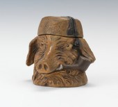 A Figural Tobacco Humidor of a