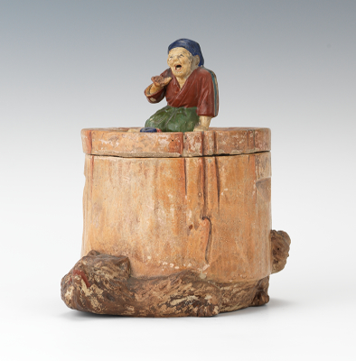 A Figural Tobacco Jar with Fox