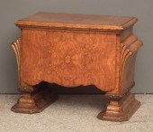A figured walnut rectangular b