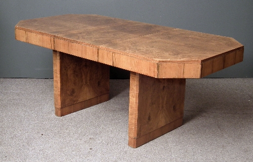 A figured walnut rectangular