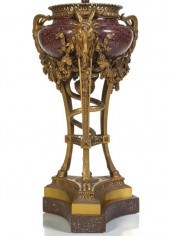 A FINE 12C. ORMOLU AND PORPHYR