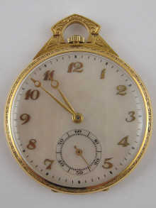 A fine 18 carat gold open face