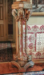 A FINE 19TH C. CARVED AND GESS