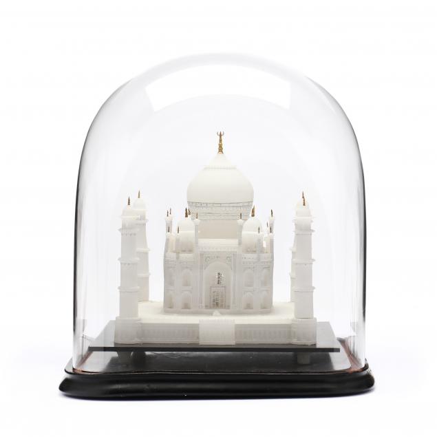A FINE ALABASTER MODEL OF THE TAJ
