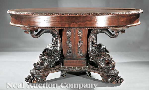 A Fine American Carved Walnut