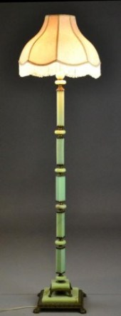 A Fine Art Deco Green Onyx Flo