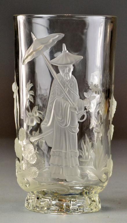 A Fine Art Glass Vase In The