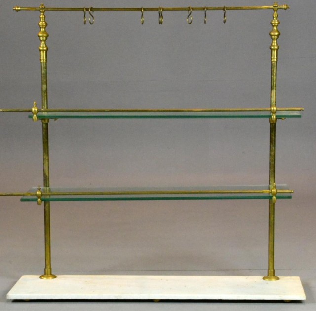 A Fine Brass Marble & Glass