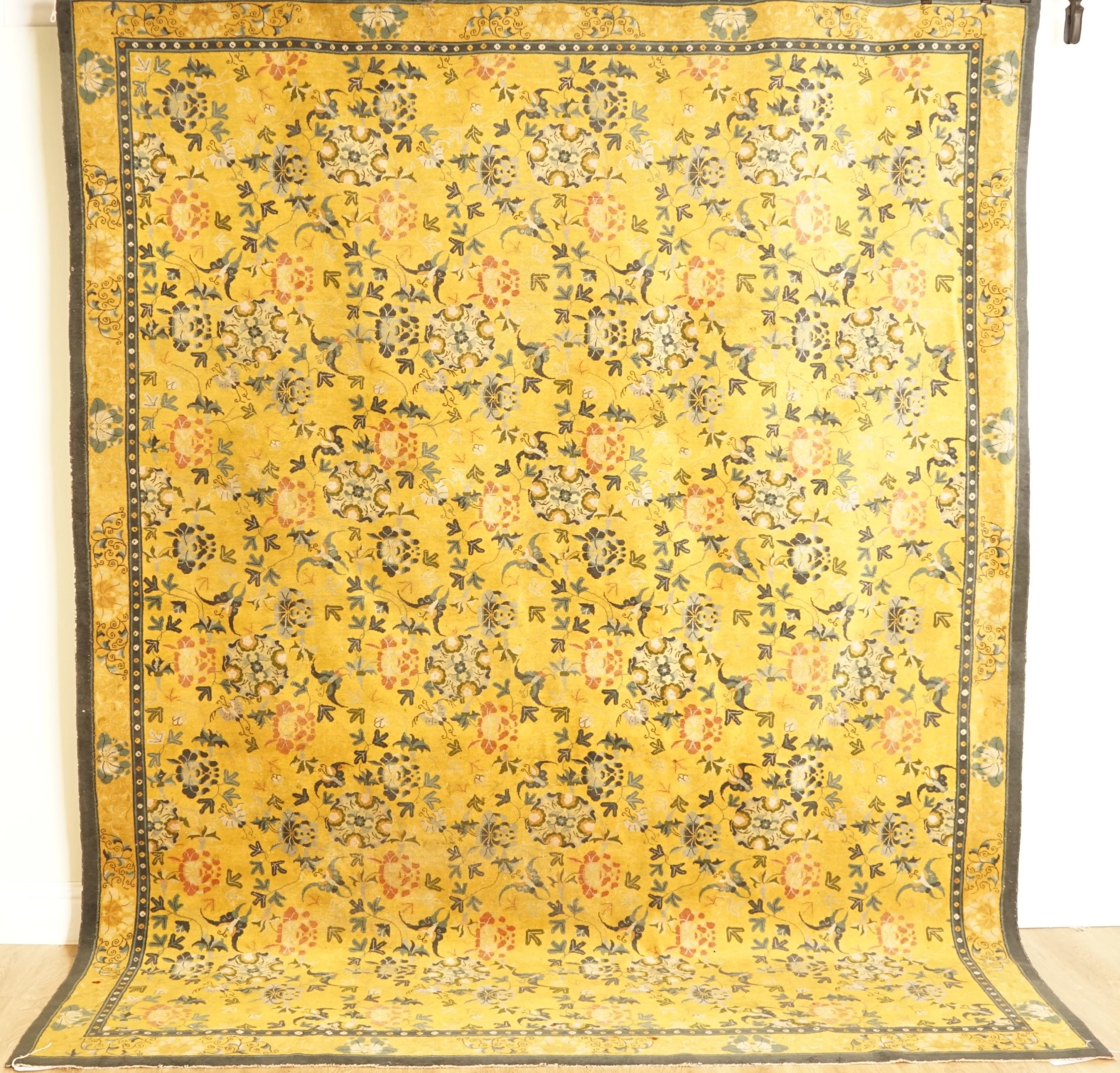 A FINE CHINESE CARPET The saffron