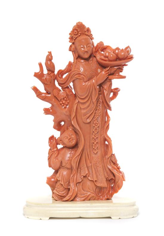 A Fine Chinese Carved Coral
