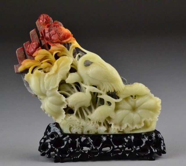 A Fine Chinese Carved Soapstone