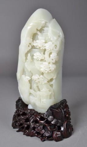 A Fine Chinese Carved White Jade