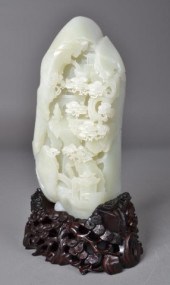 A Fine Chinese Carved White Ja