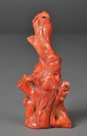 A Fine Chinese Coral CarvingFi