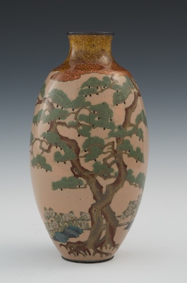 A Fine Cloisonne Vase with Entwined