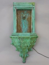 A FINE COPPER WALL FOUNTAIN. E