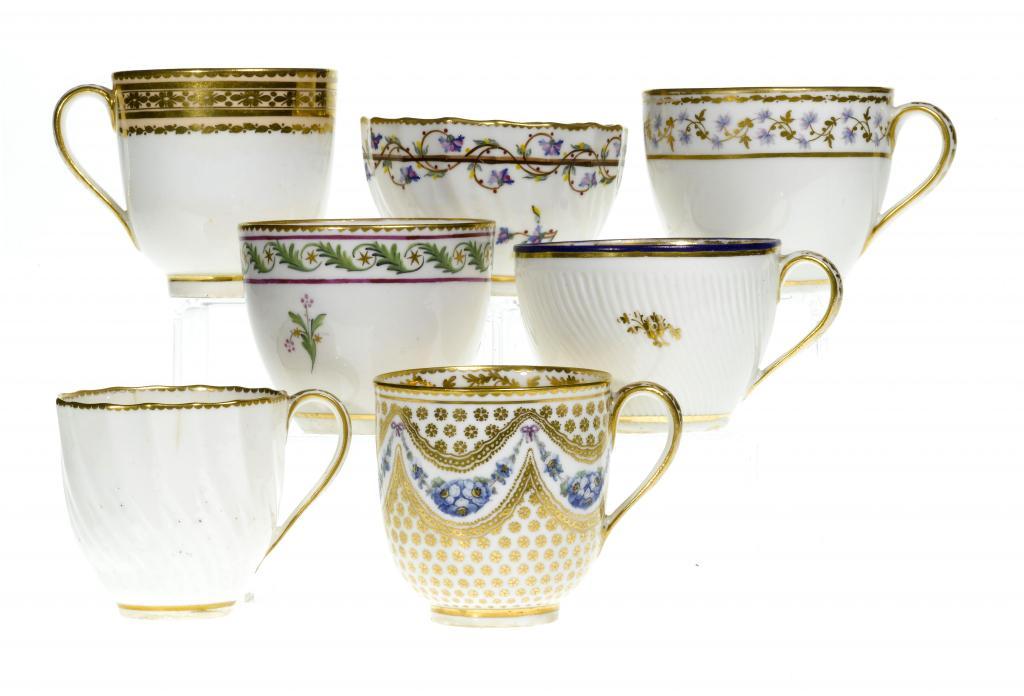 A FINE DERBY COFFEE CUP painted