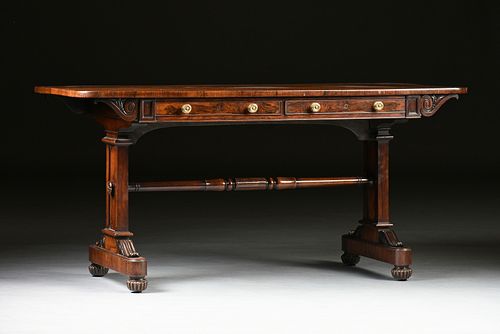 A FINE ENGLISH REGENCY ROSEWOOD AND
