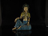 A FINE FAHUA FIGURE OF GUANYIN