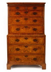 A fine George II walnut chest