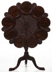 A FINE GEORGIAN CARVED MAHOGAN
