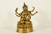 A FINE GILT-BRONZE FIGURE OF V