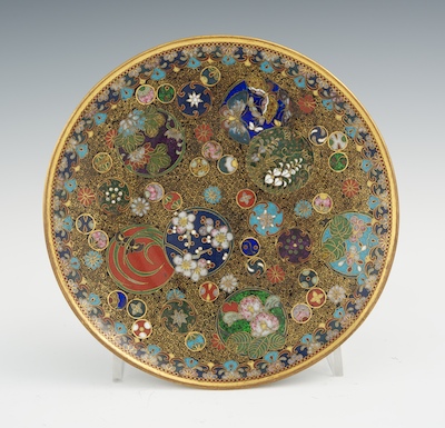 A Fine Japanese Cloisonne Plate