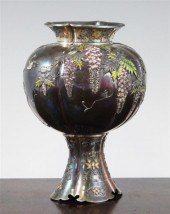 A fine Japanese silver and ena