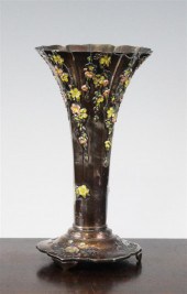 A fine Japanese silver and ena