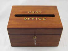 A fine mahogany post box with