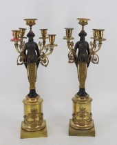 A FINE PAIR OF ANTIQUE GILT &