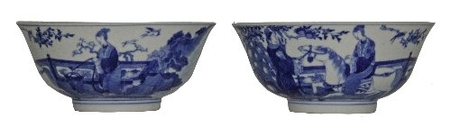 A fine pair of Chinese blue and