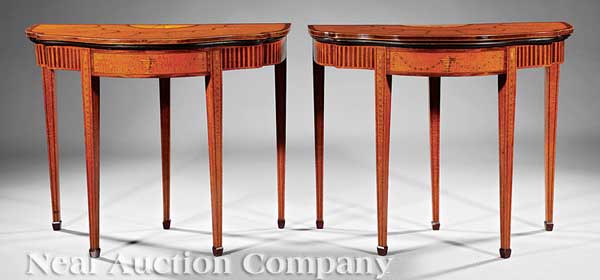 A Fine Pair of English Inlaid