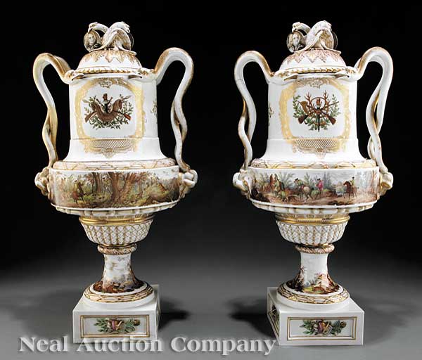 A Fine Pair of Meissen Porcelain