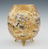A Fine Satsuma Vase Meiji Peri