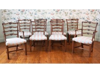 A fine set of eight Chippendale