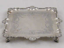 A fine square silver salver by
