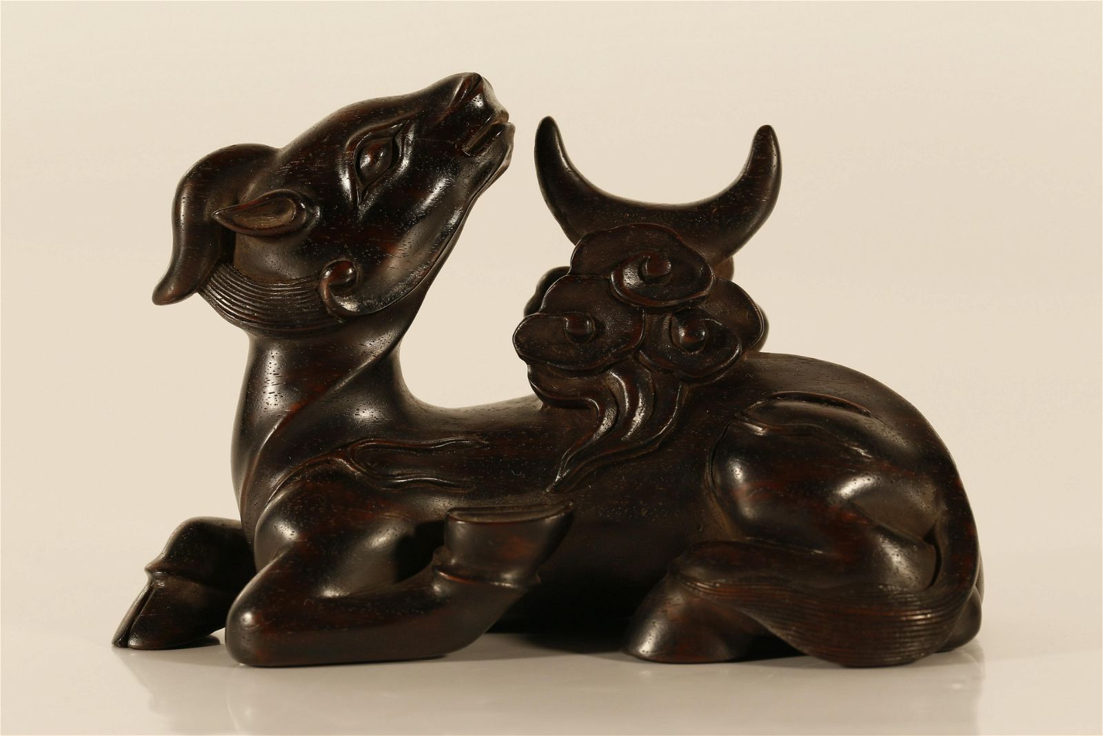 A FINE ZITAN WOOD 'UNICORN'