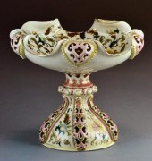 a Fine Zsolnay Porcelain Cente