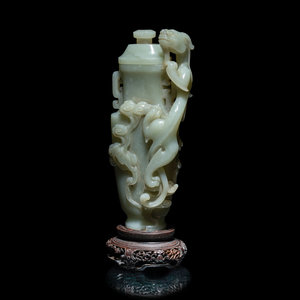 A Finely Carved Chinese Celadon