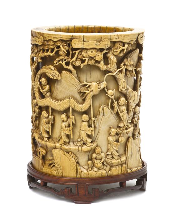 *A Finely Carved Chinese Ivory