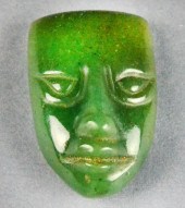 A Finely Carved Mayan Jade Mas