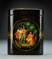 A Finely Painted Russian Lacqu