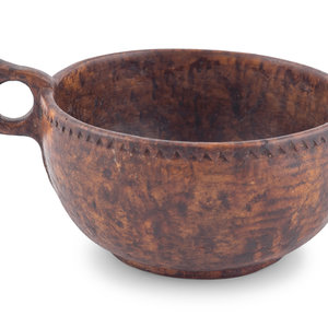 A Finely Turned and Carved Burlwood