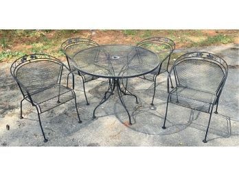 A five piece black finish