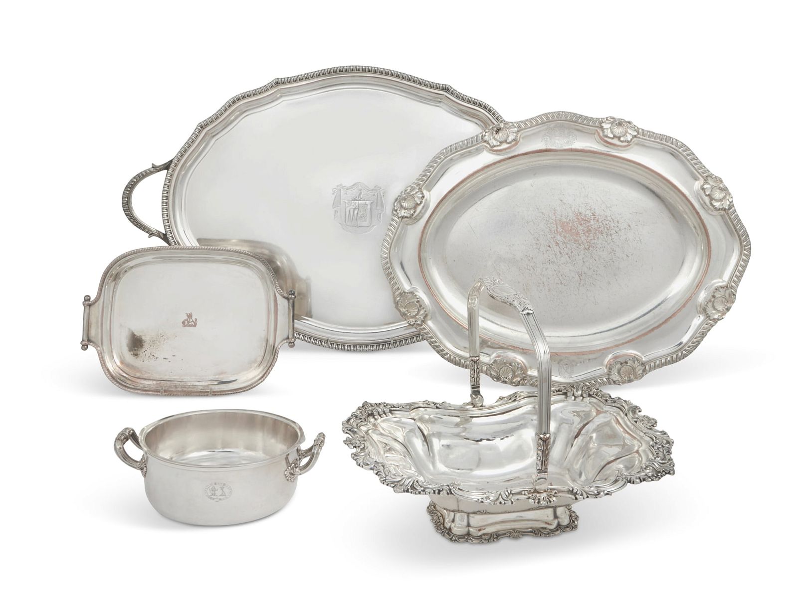 A FIVE PIECE GROUP OF OLD SHEFFIELD